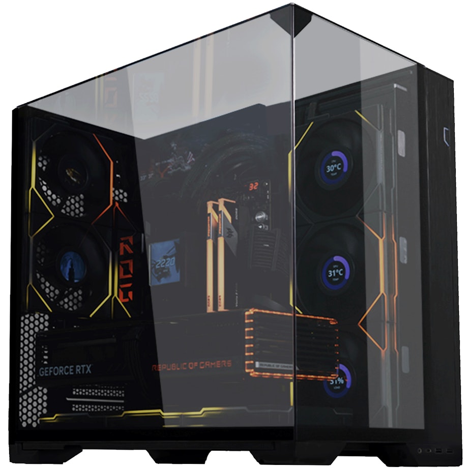 Lian Li O11 Vision Compact Black Case | Gaming PC Case UK – Bodian