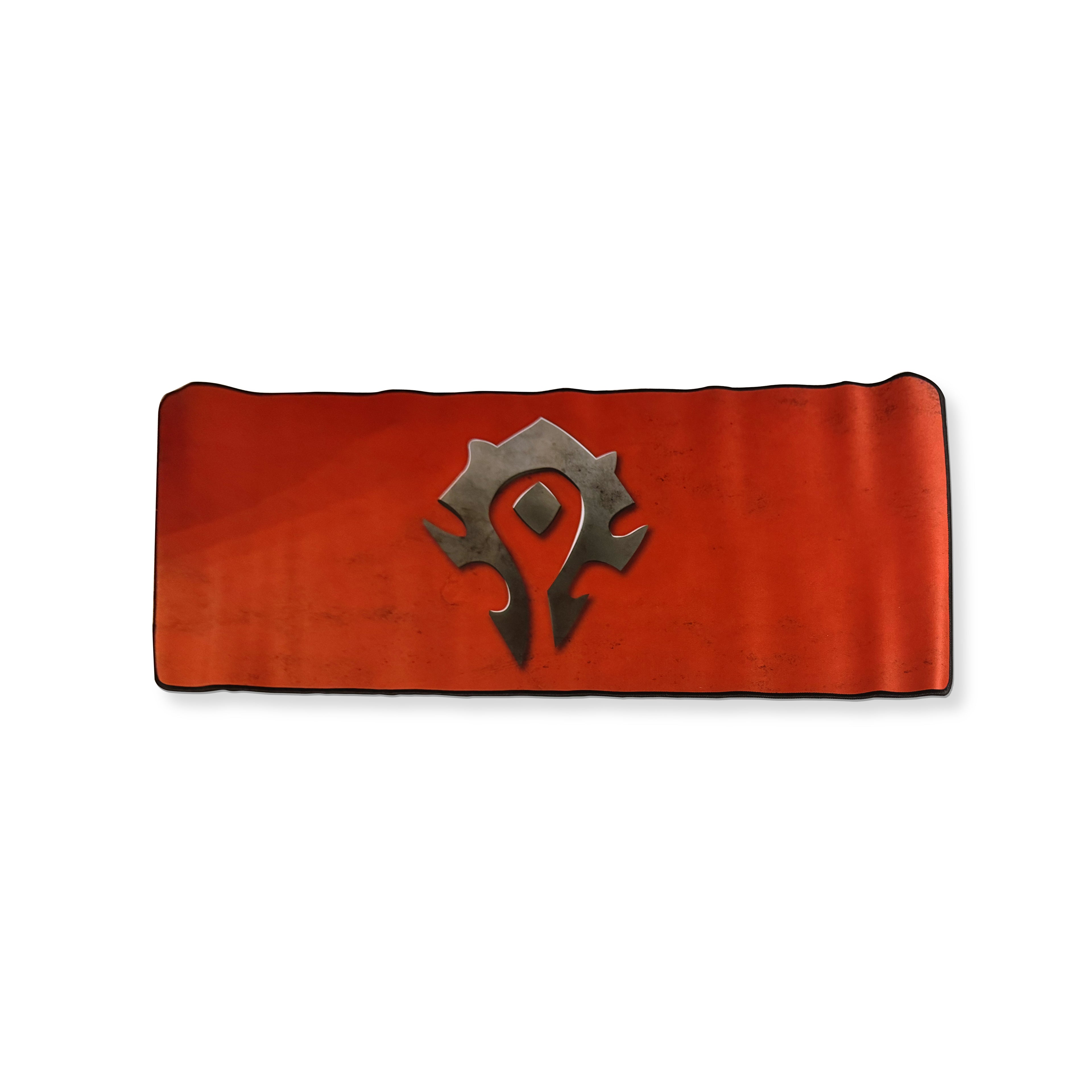 World of Warcraft Horde gaming mouse pad with red emblem design