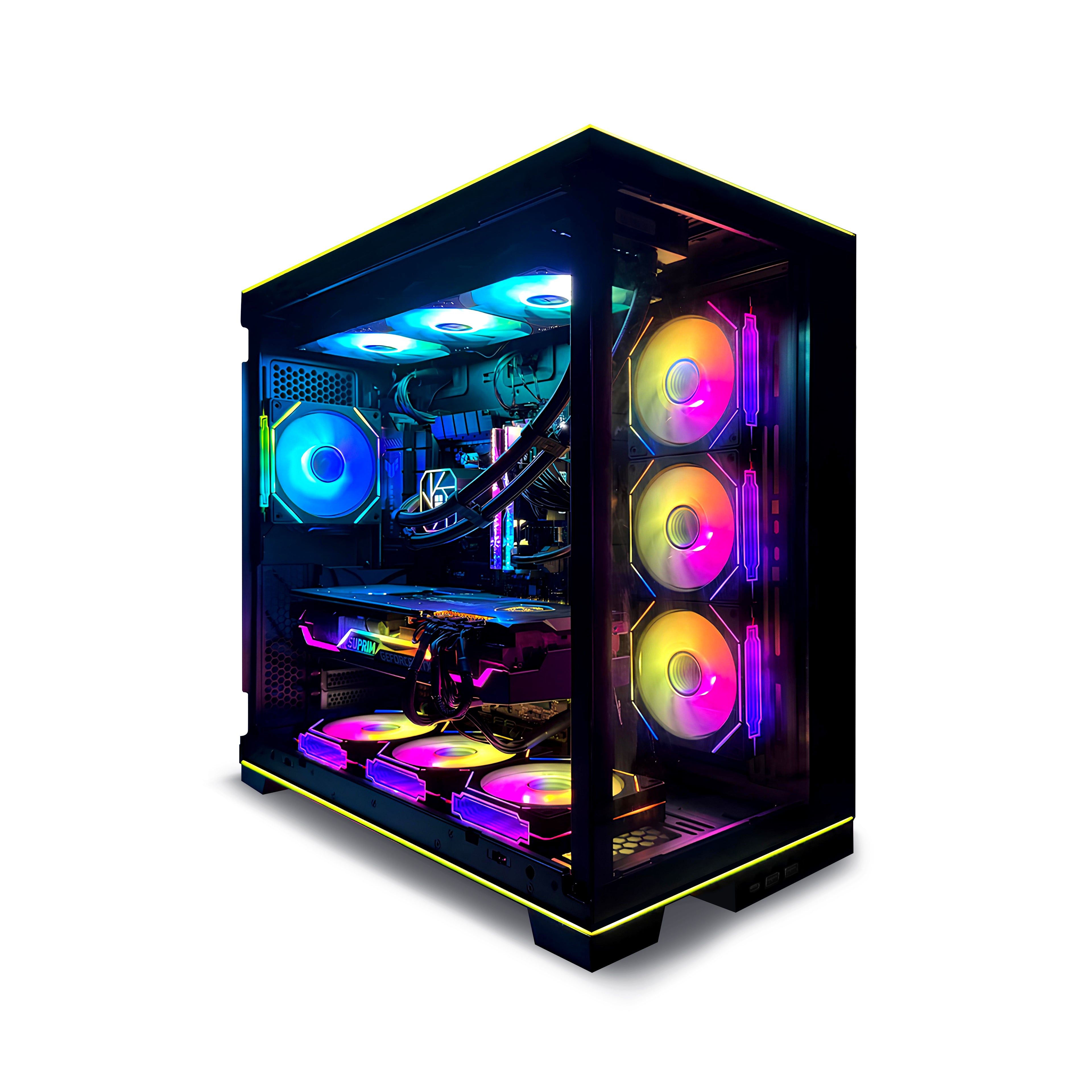 Bodian Elite Series Black Seaside Haven – sleek black gaming PC build with high performance components side view 2