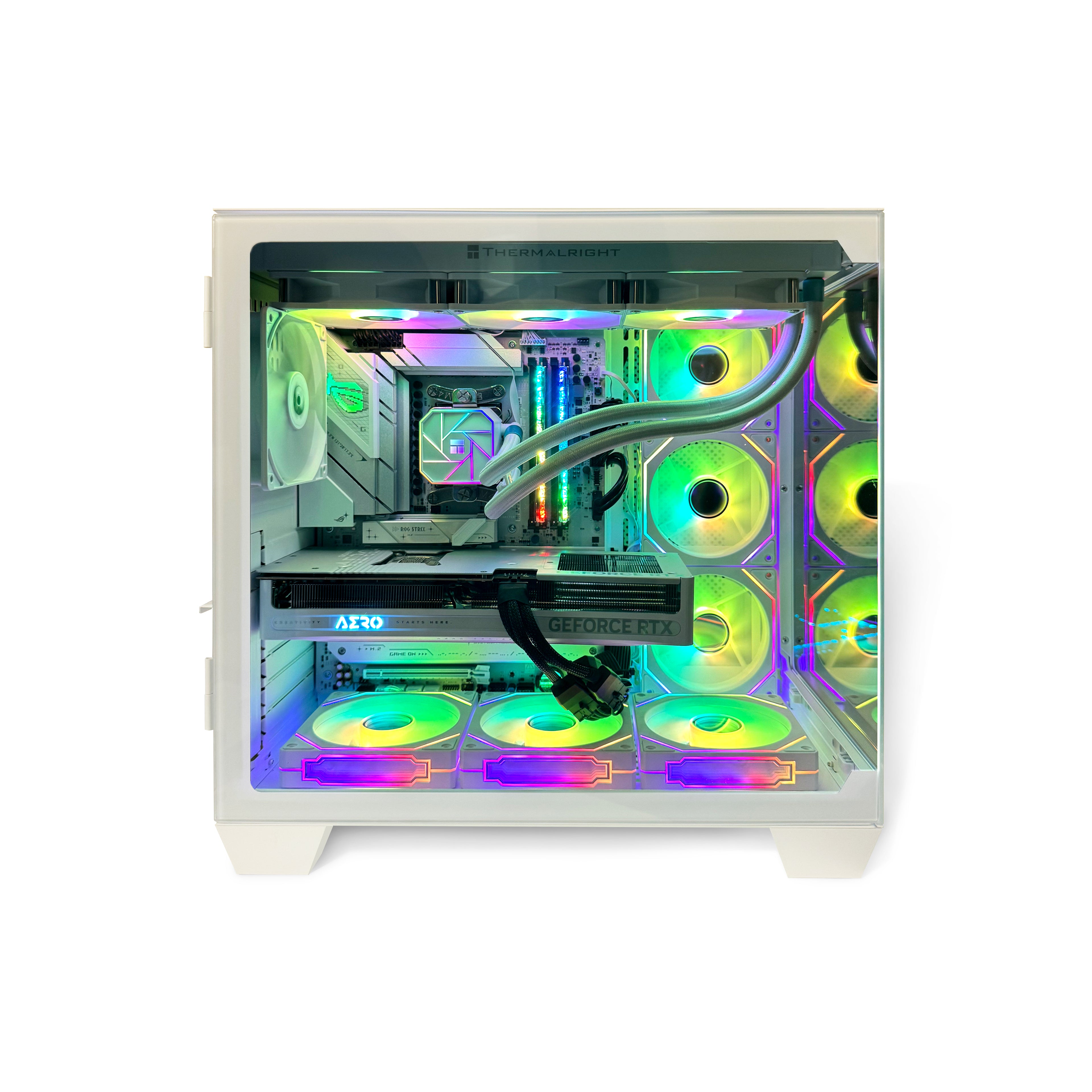 Bodian Elite Series White Seaside Haven – elegant white gaming PC with minimalist design-internal view