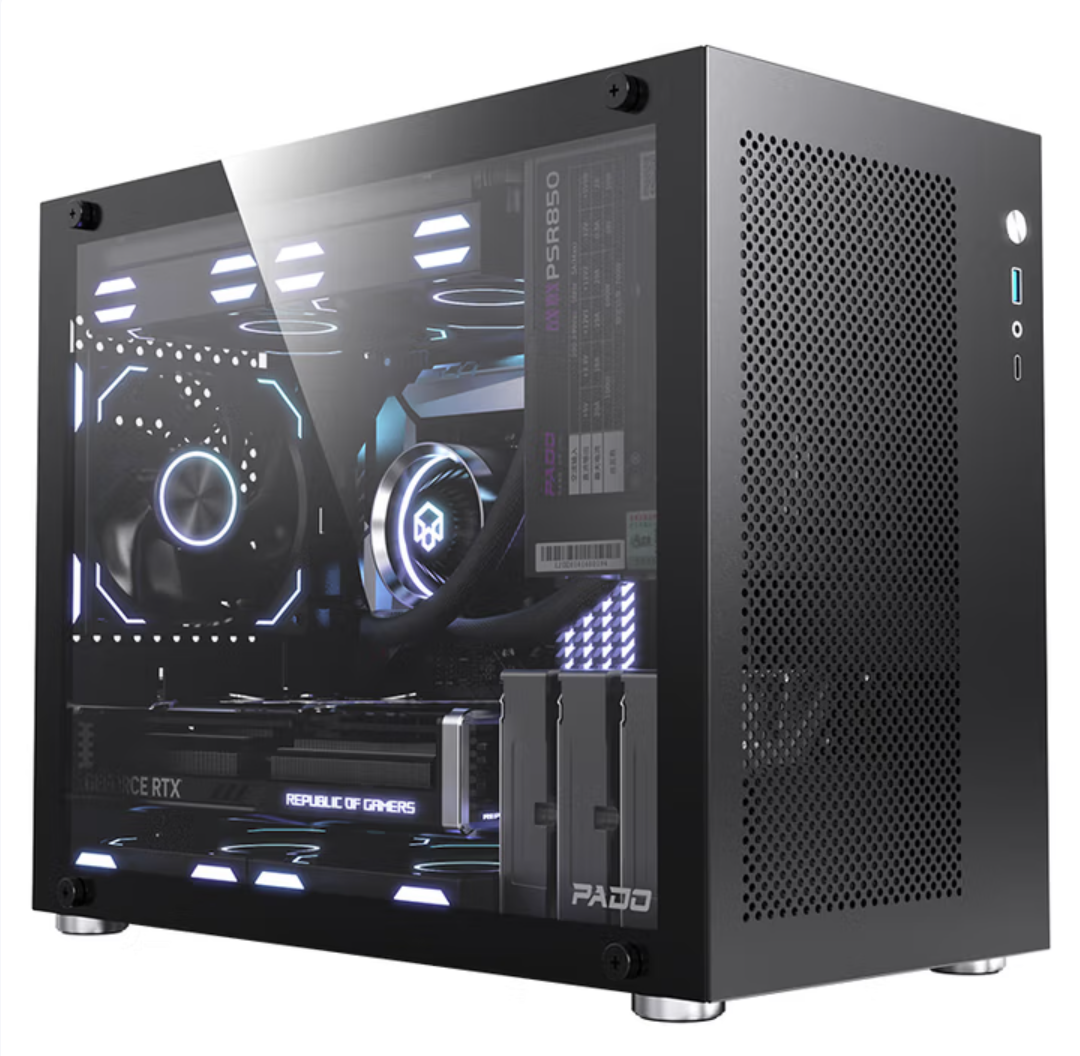 半岛铁盒 N4 迷你手提机箱 小尺寸 M-ATX ITX 侧透款