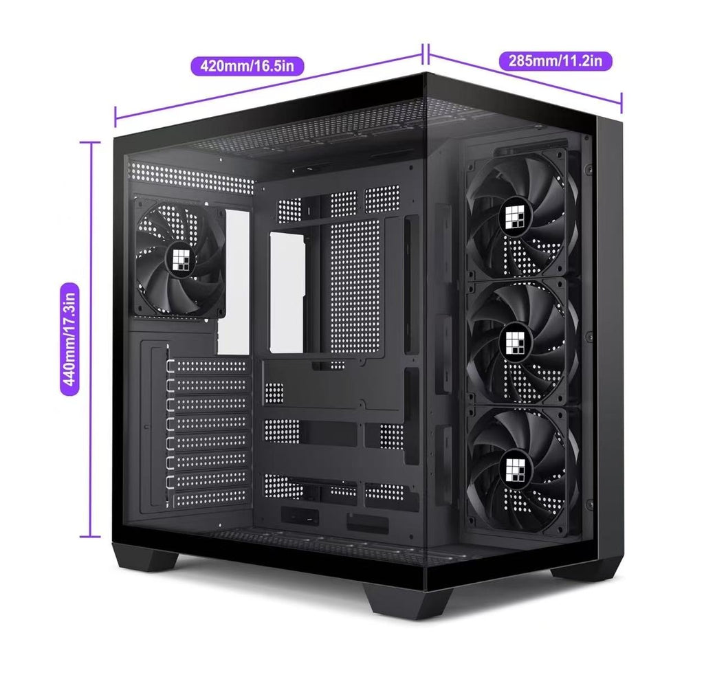 FOIFKIN PC Case by Bodian Computer – Premium ATX RGB Gaming Computer Chassis-black size