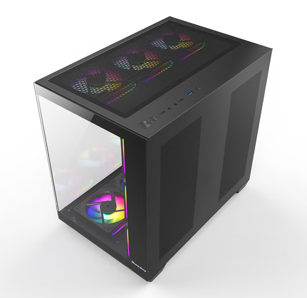 Huntkey 航嘉 S980 龙卷风全景海景房机箱｜ATX 白色｜支持水冷｜Bodian Computer