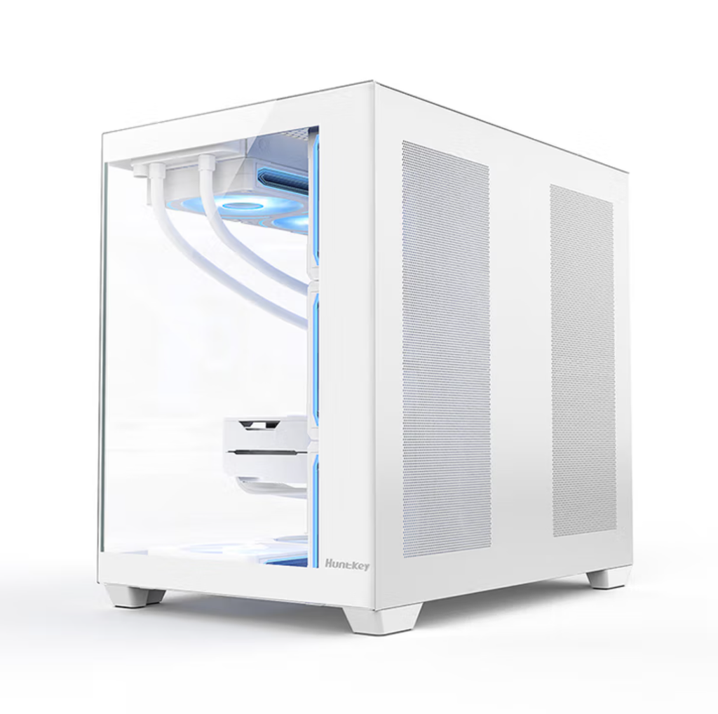 Huntkey 航嘉 S980 龙卷风全景海景房机箱｜ATX 白色｜支持水冷｜Bodian Computer